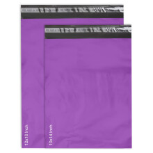 JeeJaan 50 Pcs Mixed Purple Mailer 2 Sizes 25 from Each 10 X 14 and 12 X 16 - Poly Postal Self Seal Bags - Ship Your Valuables with Our Durable and