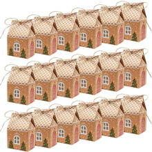 woric 24 PCS Small Gift Boxes Christmas, Kraft Gift Box Candy Boxes Christmas Favours