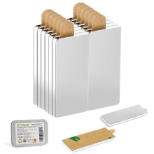 UTOMAG 12 Pack Neodymium Strong Magnets, 40x10x1mm Self-Adhesive Flat Magnetic Plates