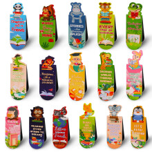 16 Pack Magnetic Bookmarks, Bookmark for Kids Cute Animals Bookmarks Inspirational Bo