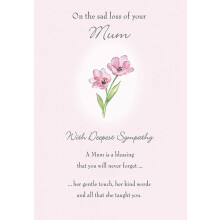 Piccadilly Greetings Traditional Occasion Card Sympathy Mum - 7 x 5 inches