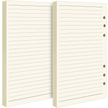 FANDAMEI 2 Packs A5 Refills Ruled Lined Paper - 90 Sheets for Diary, 8.3 x 5.6 Inch Loose-Leaf Refillable Planner Inserts