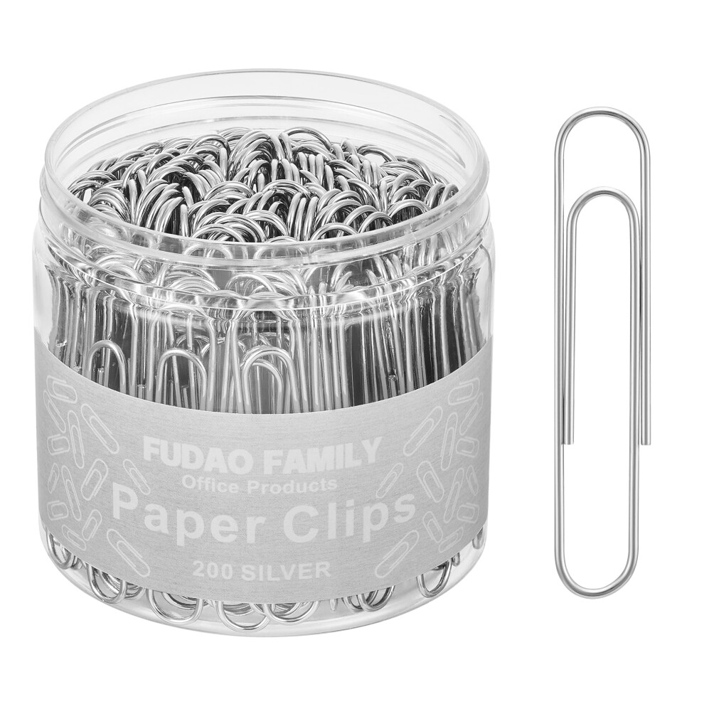 Jumbo Paper Clips, 50Mm Paper Clip, 200 Pcs Large Paperclips 5051227156396