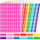 2496 Pack Rectangular Coloured Stickers Labels,12 Colors Rainbow Sticky Label,25mm x 10mm Color Coding Labels Assorted Stickers 1