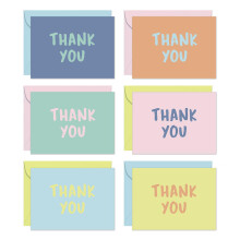 S&O Thank You Cards with Envelopes - Blank Decor sheets for Handwritten Messages -Greeting Notes and Covers Set of 24