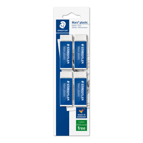 Staedtler STAEDTLER 52650BK4DA - Mars Plastic Eraser (Pack of 4)