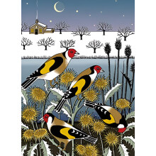 Museums and Galleries Charity Christmas Cards Pack of 8 with Contemporary Goldfinch D