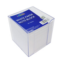 Bright Ideas Note Block Clear Box Sheet Size: 9cm x 9cm, Pack of 700 Sheets. 80gsm Wh