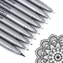 APOGO Fineliner Pens Black Pens, 9 Drawing Pens for Artists, Art Supplies, Fine Liner