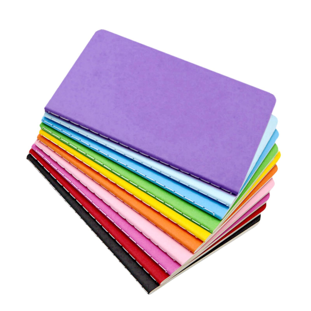 Photos - Notebook ojussa 10Pcs A6  60 Pages Each Rainbow Colorful Lined Notepad Multipack Notebook for Students Writing Memos Diary T