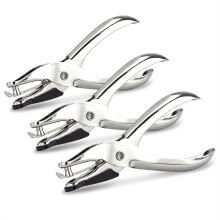 Rapesco 1739 Business Pack: 3 x Single Hole Paper Punch Model 25, 10 Sheet Capacity,