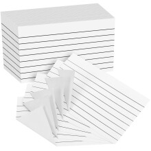 300 PCS Lined Index Cards - White Ruled Revision Cards 5x3 [127x77mm] Study Cards Not