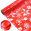 80cm*1500cm Red Cellophane Wrap Roll,DXTXTJ Christmas Cellophane Wrap, Bell Transpare 1