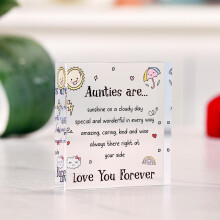 VELENTI - Cute Auntie Birthday Gifts - Elegant Decorative Acrylic Gift for Auntie - E