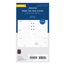 Filofax Personal week on two pages English lined 2026 diary 26-68418