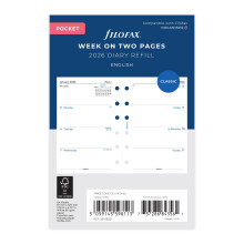 Filofax Pocket Week on two pages English 2026 diary 26-68221