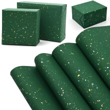 Green Gold Wrapping Paper,4Pcs 52 * 76cm Wrapping Paper Large for Birthday Wedding Ch