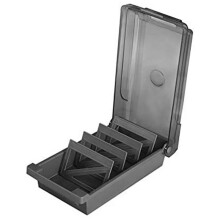 Large Capacity Covered Business Card File Holder Case Organizer Box with 4 Dividers and 20 A-Z Guides for 500 Cards