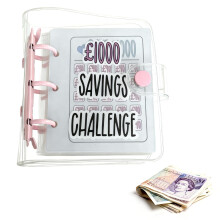 Money Savings Challenge Binder, Mini Saving Wallet with 25 Envelope Cash Book Easy an