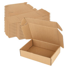 Small Cardboard Boxes, Brown Corrugated Shipping Boxes 8.7x5.9 x1.6 Inches (22x15x4cm
