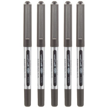 uni-ball Eye Micro UB-150 Rollerball Pens - Black, Pack of 5