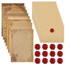 48 Pcs Letter Writing Paper and Envelopes Set, Vintage Letter Writing Set, 16 Sheets