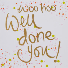 Piccadilly Greetings Luxury Beautiful Contemporary Woo Hoo Congratulations Card - 160