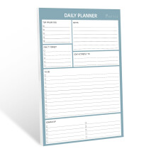 Thboxes Undated Daily Planner Pad To Do List Notepad, 100 Tear off Sheets A4 Day Planner Desk Pad for Study Office Home Organising