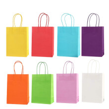 TEEPULL 24 Pcs Paper Party Bags with Handles, Gift and Sweet Bags with Handles, 120 G