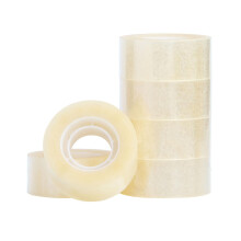 Q-Connect Easy Tear Polypropylene Tape 24mmx33m 1 Inch Core Clear (Pack of 6)