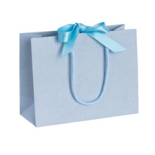 Luxury Boutique Gift Bag with Ribbon Tie & Rope Handles - Premium Recycled Paper - Pe