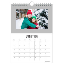 Shot2go 2026 Wall Hanging Photo Calendar Silver - Holds 12 4x6" Photos