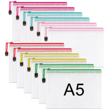 A5 Plastic Zip Wallets - 12PCS A5 Zip Lock Bags Plastic Document Folders Zipper File