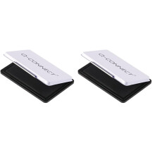 Q-Connect Medium Stamp Pad Black KF25211,110 x 70 cm (Pack of 2)