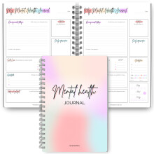 Mental Health Journal | Daily Gratitude, Self Care, Intentions, Affirmations and Nutr