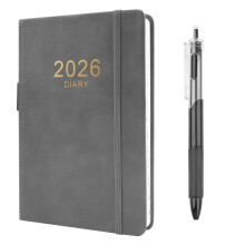 2026 Diary A5 Page a Day, 352 Pages Soft Cover Diary 2026 with Pen, A5 Week to View f