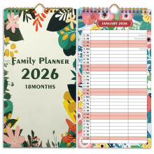Tuloka Home Planner 2026 Family Calendar, Monthly Planner Jan 2026 to Jun 2027 Wall C