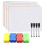 4PCS A4 Whiteboard, Mini Whiteboard Double-Sided White Board with 4 Dry Erasers and 4 1