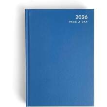 ZOPPER 2026 A4 Day to Page Diary Blue with Full Page for Saturday and Sunday Hardback