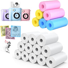 18 Rolls Kids Camera Paper Roll Refill Compatible with Most Instant Print Cameras for