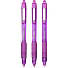 Zebra Z-Grip Smooth - Retractable Ballpoint Pen - 3 Pack - Purple