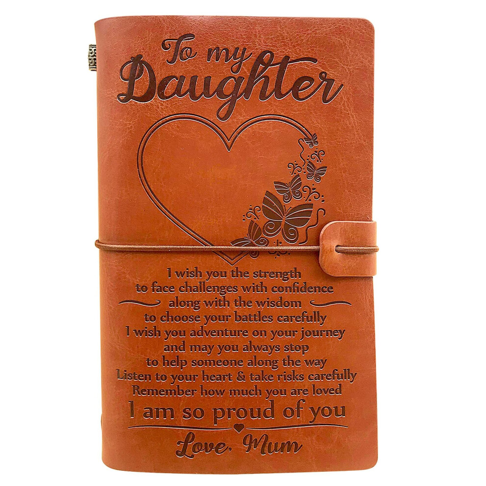 Photos - Other Furniture OMNIQI Leather Journals, Daughter Christmas Birthday Gifts from Mum, Diary Journal 18th Birthday Gifts for Girls, Personalis