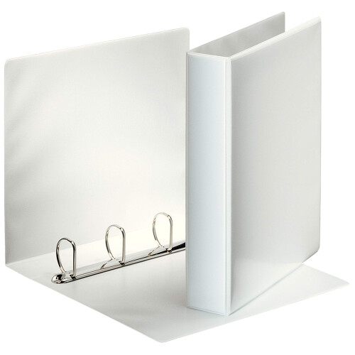 Esselte Essentials Presentation Binder, PP, 4 cm Ring Diameter, 49704 - A4, White