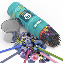 Koilox 48 Colors Gorgeous Pencils Oil-Based Erasable Coloring Drawing Pencil Set, Pro