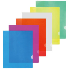 ATB-Foger 24 Pcs A4 Colours Clear Plastic Folders Plastic Sleeves Wallets File Paper