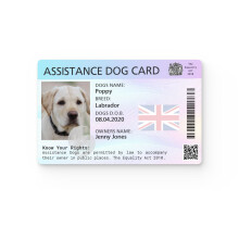 Disability Support Dog ID Card, Assistance Dog Identification Card: Dual-Sided, Equal