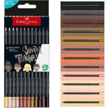Faber-Castell Colour Pencils Black Edition - Skin Tones x 12