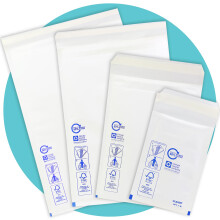 Triplast White Bubble Padded Envelopes - Pick Qty & Size: 100 x 2/B (120x215mm) C6 En