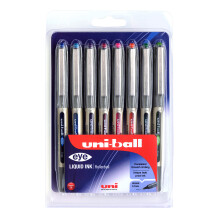 uni-ball Eye Fine Rollerball Pens, 8 Pack Colours