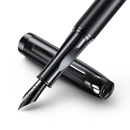 BOCIYER samurai Fountain Pen Set,Hand Polished Medium Titanium Tip,Calligraphy Nib(Be